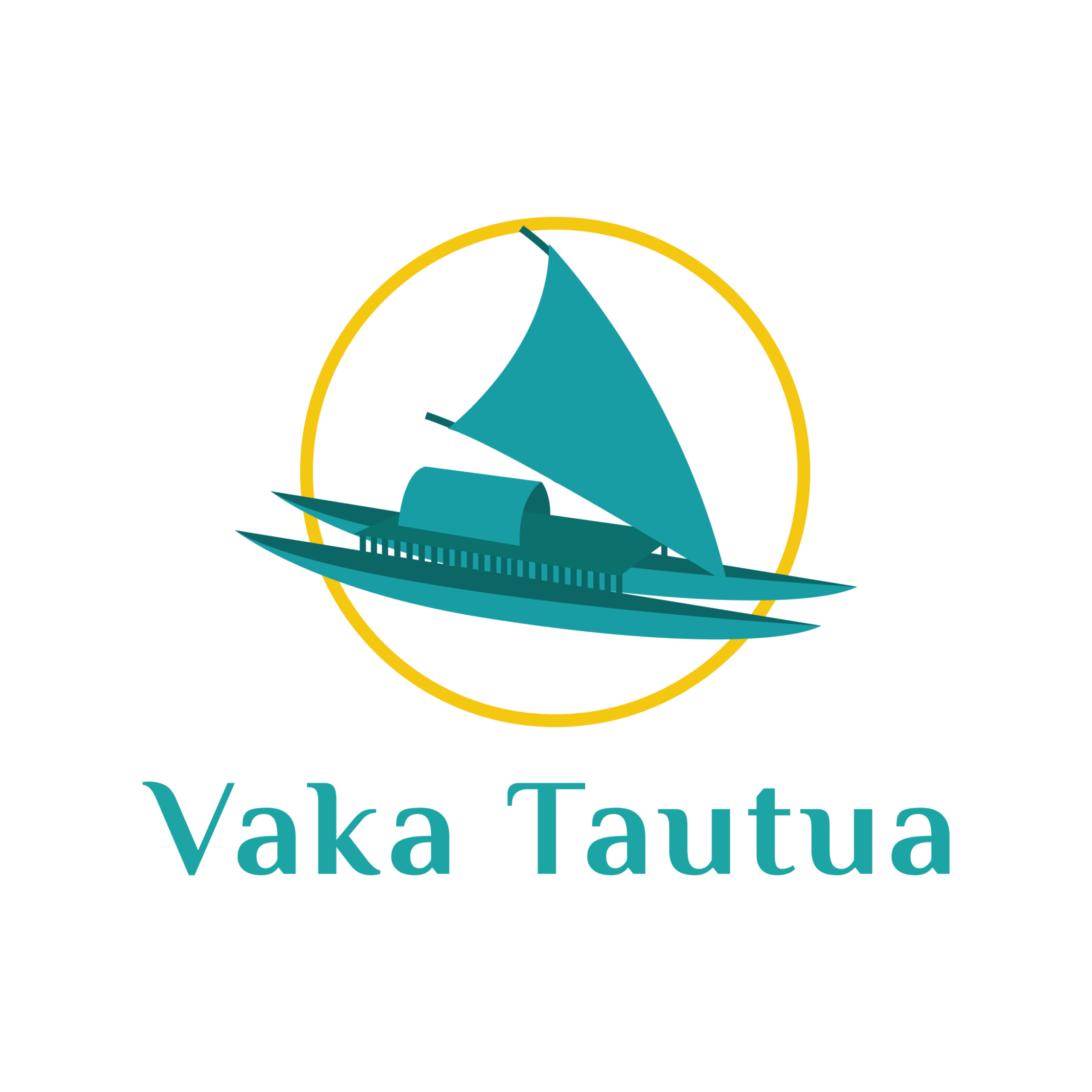 A green sail with a yellow circle around it